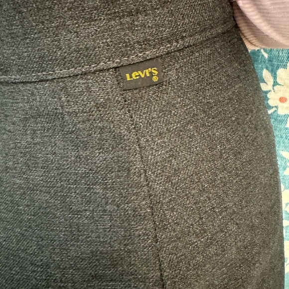 Vintage Levi Juniors Charcoal linen Pants sz 3 - Picture 3 of 9